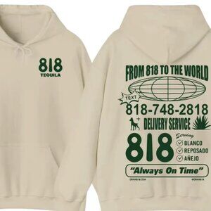 818 Tequila Hoodie, From 818 To The World Always On Time Two Sides Hoodie